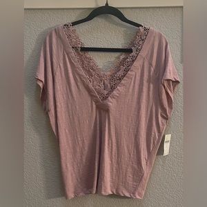 NWT Women’s Anthropologie top with lace detail